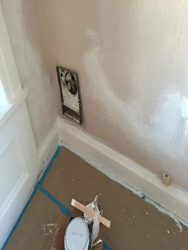 dining room prep for paint